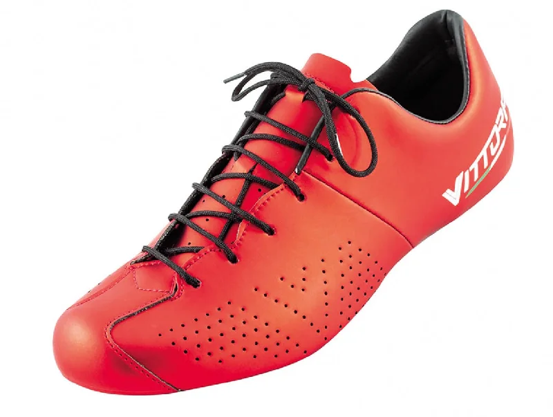 Cycling jacket for technical climbs-Vittoria Mondiale MTB Cycling Shoes SPD Soles (Red)