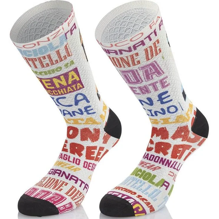 Bicycle socks with adjustable straps-Calze MBwear Fun Evo - Greg+Magro