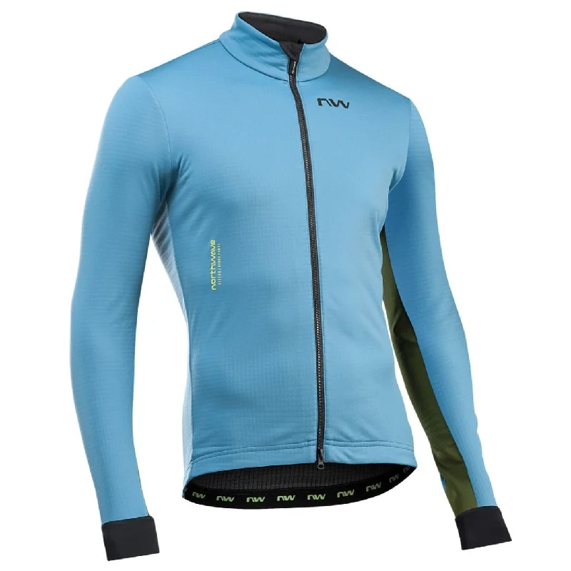 Cycling rain jacket with ventilated panels-Giacca Northwave Blade Light - Azzurro