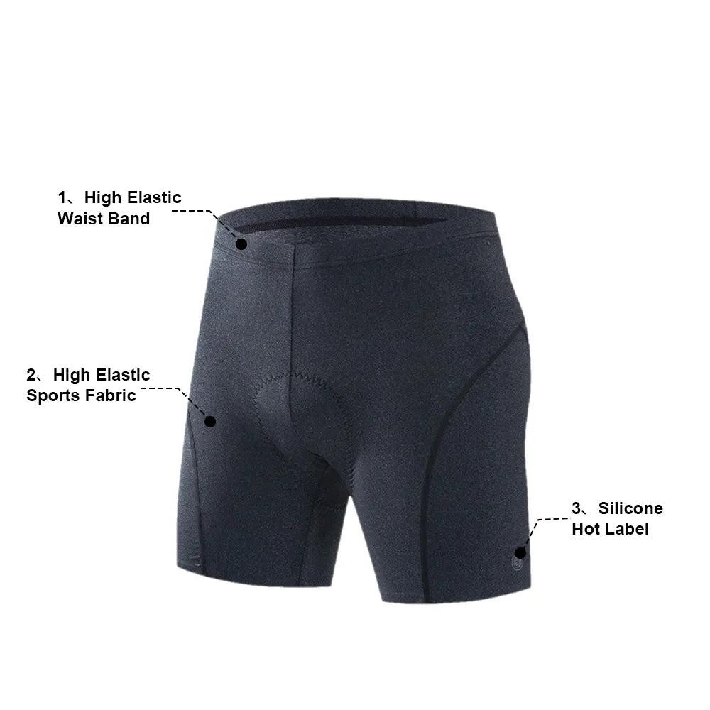 Cycling shorts with adjustable weave-Men Cycling Underwear Belgium High Elasic Sponge Pad Shockproof Mtb Shorts Mountain Bicycle Briefs Anti-Sweat Quick-Dry