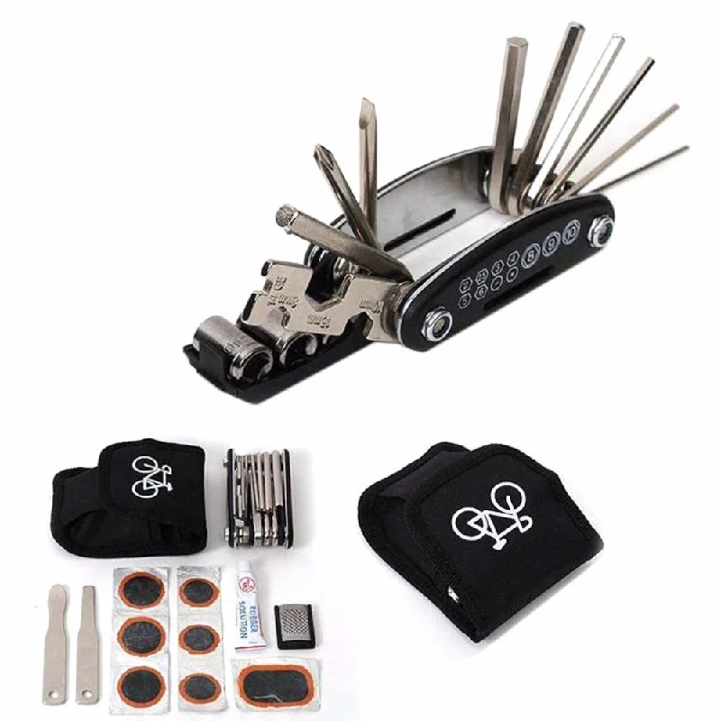 Bicycle shoes for technical biking-1 Set Bike Bicycle Portable Cycling Tyre Repair Kit Tool With Tool Bag