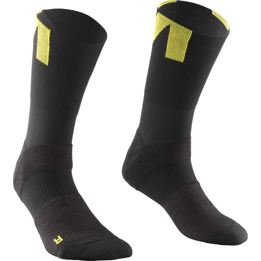 Bicycle riding tights with adjustable lining-Calze Mavic Essential Thermo - Nero giallo