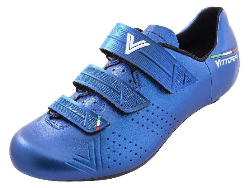 Bike helmet with adjustable padding-Vittoria Rapide Road Cycling Shoes (Blue)