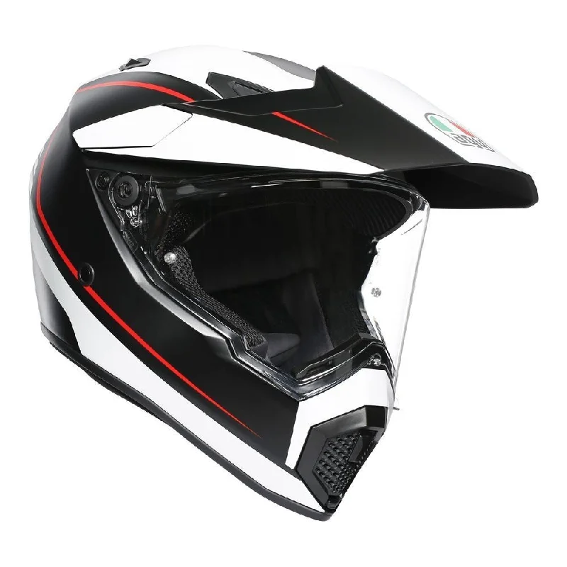 Cycling vest with adjustable weave-AGV AX9 PACIFIC ROAD HELMET - MATT BLACK/WHITE/RED