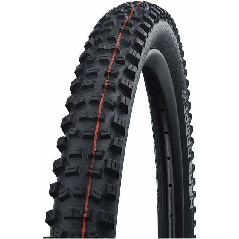 Bike shoes with adjustable weave-Hans Dampf II Addix Tire 27.5x2.60 Folding Tubeless Ready Addix Soft Super Gravity TL Easy Black