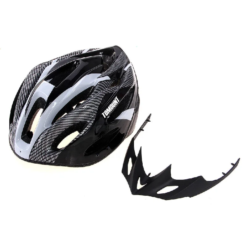 Cycling vest with adjustable straps-Unisex Adult Road MTB Bike Helmet Mountain Racing Bicycle Cycling Cycle Sports Safety Visor Men Women Adjustable Carbon Black