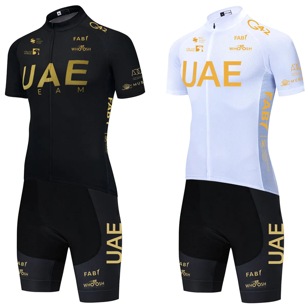 Cycling vest with adjustable padding-UAE Cycling Jersey Set 2023 Man's Team Short Sleeve Cycling Clothing MTB Bike Uniform Maillot Ropa Ciclismo Summer Bicycle Wear