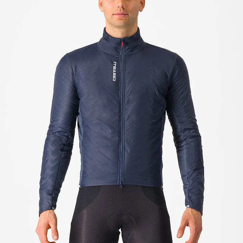 Bicycle rain jacket with ventilated straps-Giacca Castelli Fly Direct - Blu