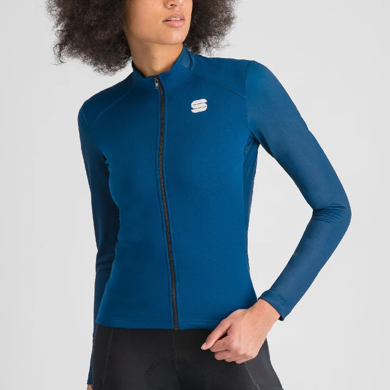 Bicycle jersey with adjustable straps-Maglia maniche lunghe donna Sportful Srk - Blu