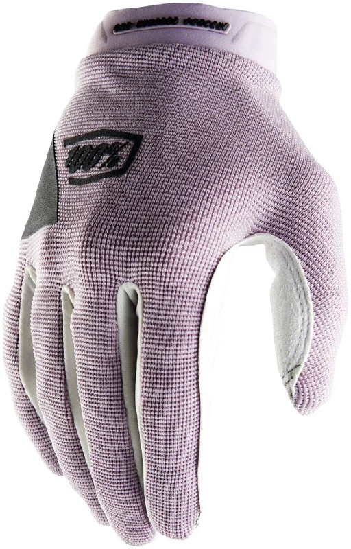 Bicycle socks with adjustable weave-100% Ridecamp Gloves - Lavender Full Finger Womens Small