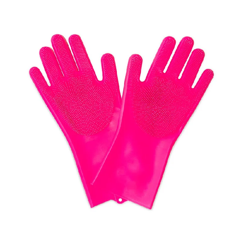 Bicycle jersey with adjustable fabric-Muc-Off Deep Scrubber  Cleaning Glove - Silicone Dishwasher Safe Large