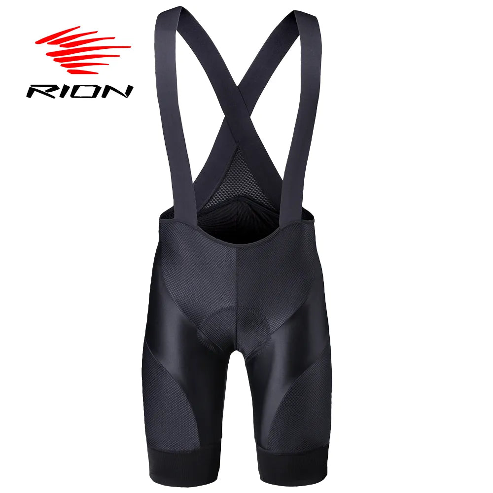 Cycling shoes with ergonomic soles-RION Men Cycling Shorts Mountain Bike MTB Bib Tights Bicycle Clothing 3D Padded Pockets Reflective Medium Distance Sports Wear