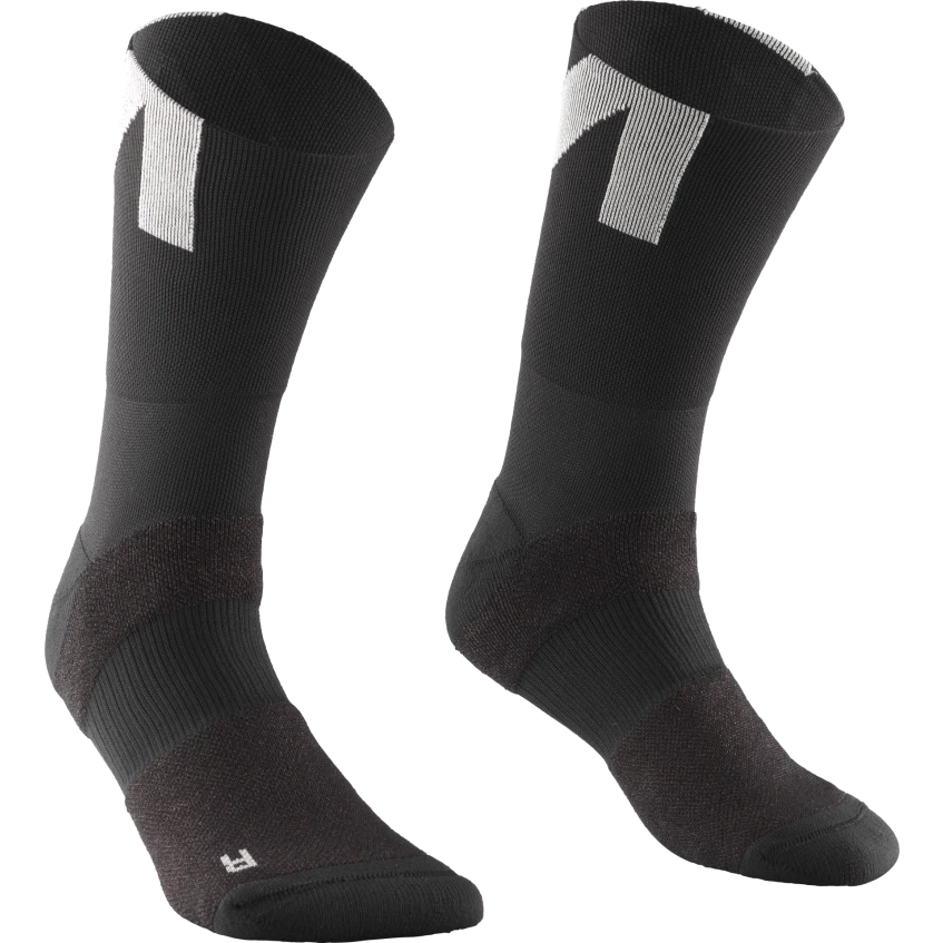 Bicycle socks with adjustable lining-Calze Mavic Essential Thermo - Nero grigio