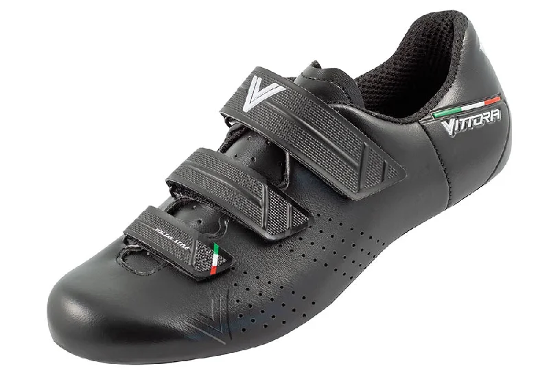 Bike gloves with adjustable weave-Vittoria Rapide Road Cycling Shoes (Black)