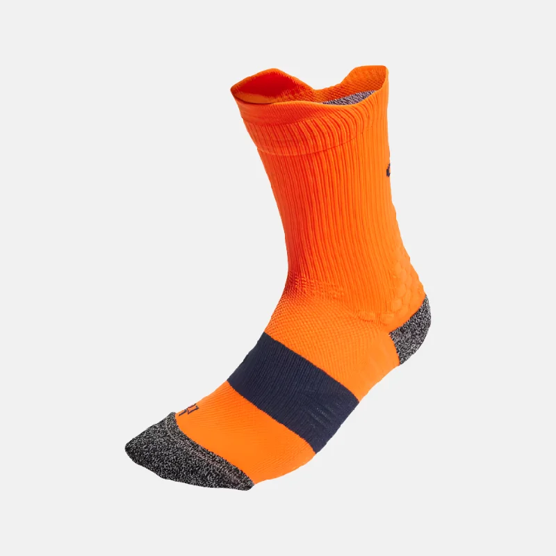 Cycling tights with adjustable weave-Adidas UB22 Crew Running Socks - Impact Orange/Legend Ink