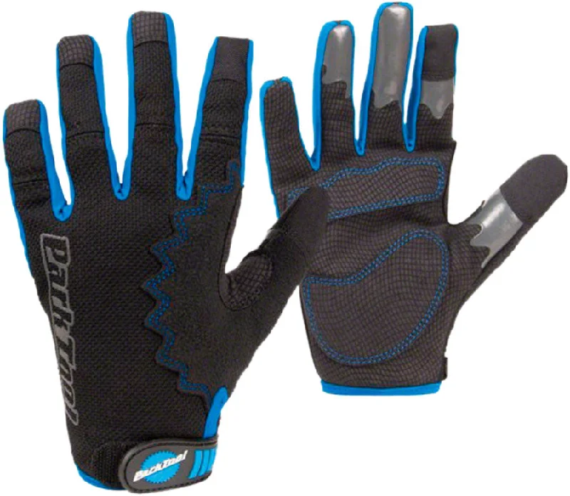 Bike shoes with adjustable lining-Park Tool Mechanics Gloves Small Black/Blue